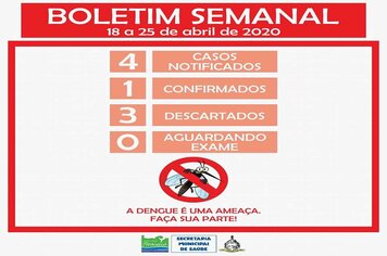 Foto - BOLETINS INFORMATIVOS DENGUE